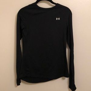 Under armor long sleeve black fitted shirt